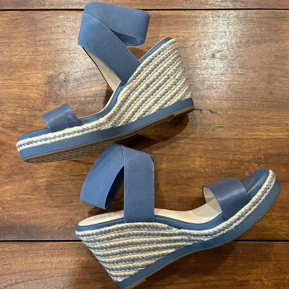 New Cole Haan Denim Color Espadrille Sandals size 7B