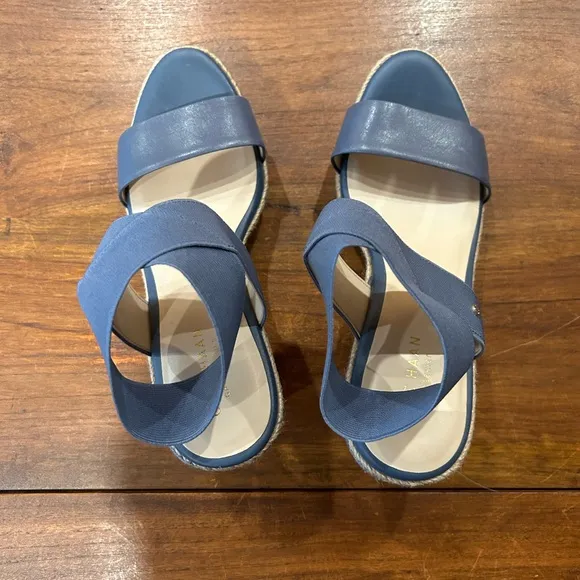 New Cole Haan Denim Color Espadrille Sandals size 7B