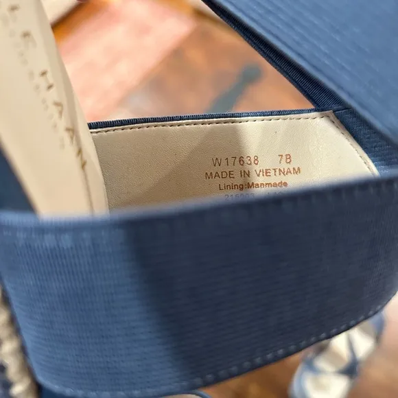 New Cole Haan Denim Color Espadrille Sandals size 7B
