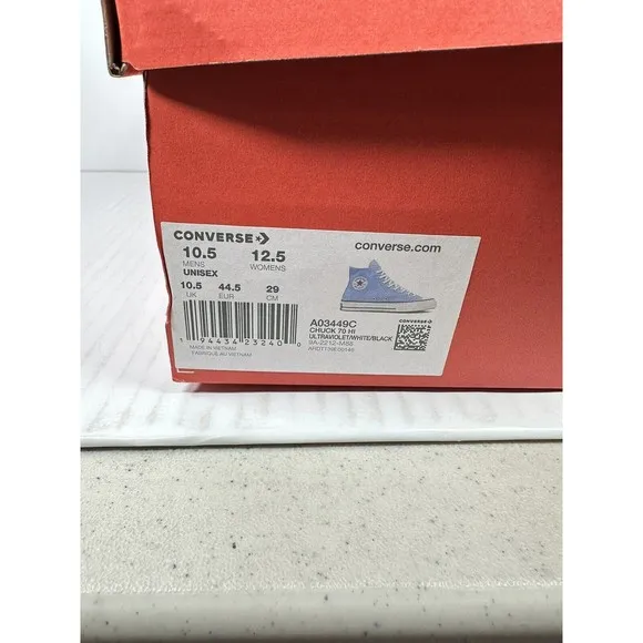 NEW Converse Chuck 70 HI 'Ultra Violet' A03449C