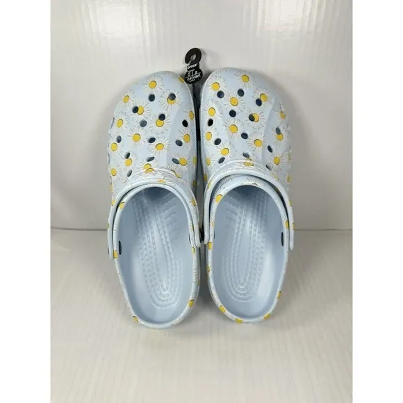 NEW Crocs Baya Seasonal Printed Clog Mineral Blue Daisy 206230-4KV