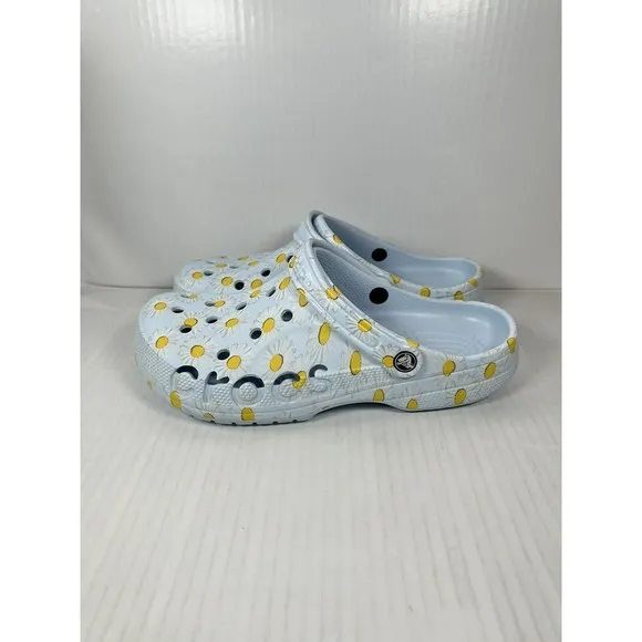 NEW Crocs Baya Seasonal Printed Clog Mineral Blue Daisy 206230-4KV