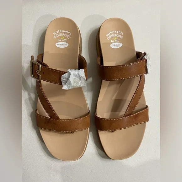 New Dr. Scholl’s Island Dream Sandals Carmel Brown Size 9.5