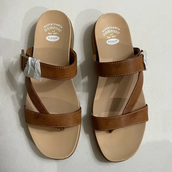 New Dr. Scholl’s Island Dream Sandals Carmel Brown Size 9.5