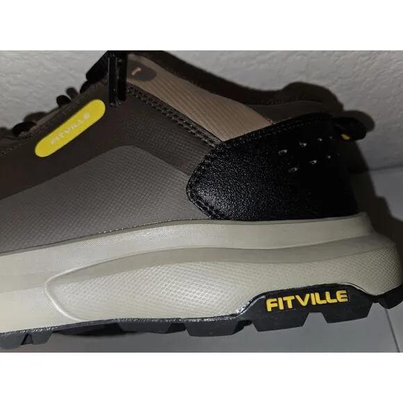 New! FitVille Men's 12.5 Extra Wide Hiking Outdoor Shoes Soft Toes Arch Support