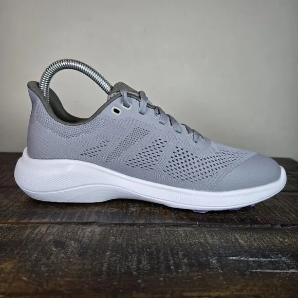 NEW Footjoy Flex Womens Size 6 Medium Golf Shoes Spikeless Lace 95766 Gray White