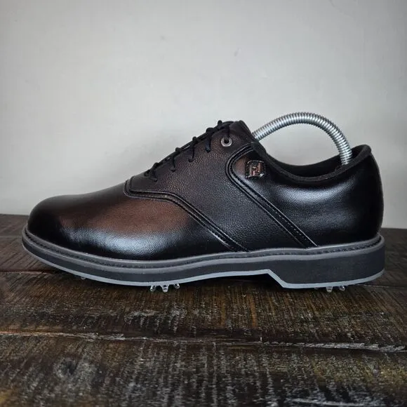 NEW Footjoy Originals Mens Size 8 M Golf Shoes Spikes 57024 Triple Black