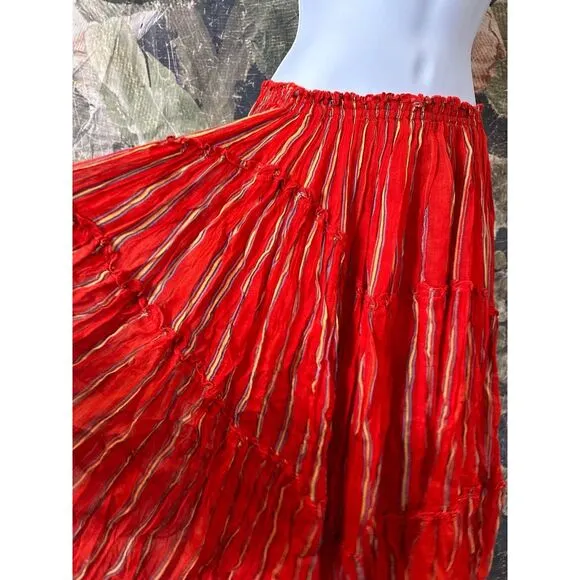 New Free People FP One Ember Printed Midi Skirt Size XS