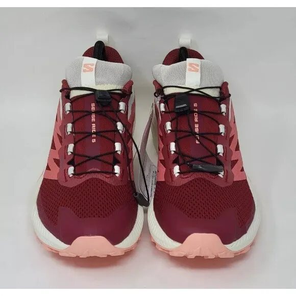 New Hiking Salomon Sense Ride 5 Gore-tex Peach Running Shoes 473145 Women's  11
