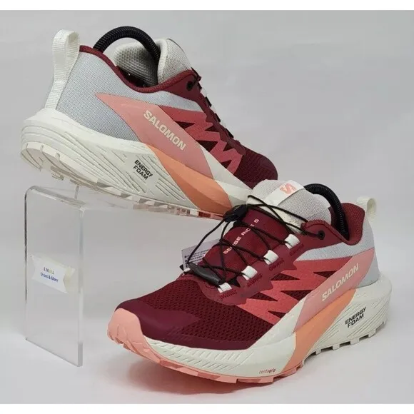 New Hiking Salomon Sense Ride 5 Gore-tex Peach Running Shoes 473145 Women's  11