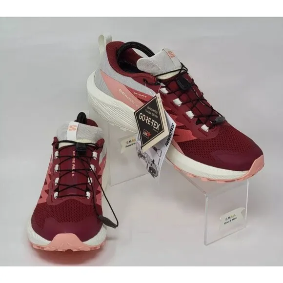 New Hiking Salomon Sense Ride 5 Gore-tex Peach Running Shoes 473145 Women's  11