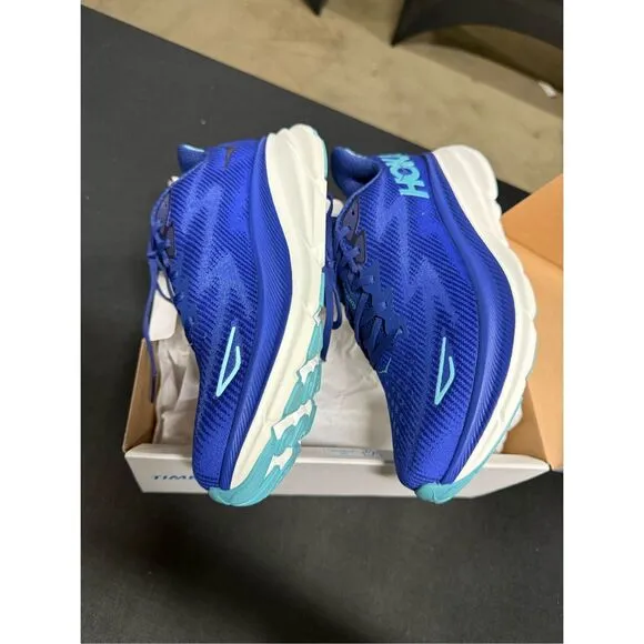 New Hoka Clifton 9 Bellwether Blue Evening Sky Running Shoes Sneakers 9
