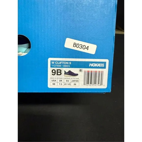 New Hoka Clifton 9 Bellwether Blue Evening Sky Running Shoes Sneakers 9