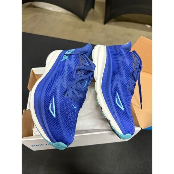 New Hoka Clifton 9 Bellwether Blue Evening Sky Running Shoes Sneakers 9