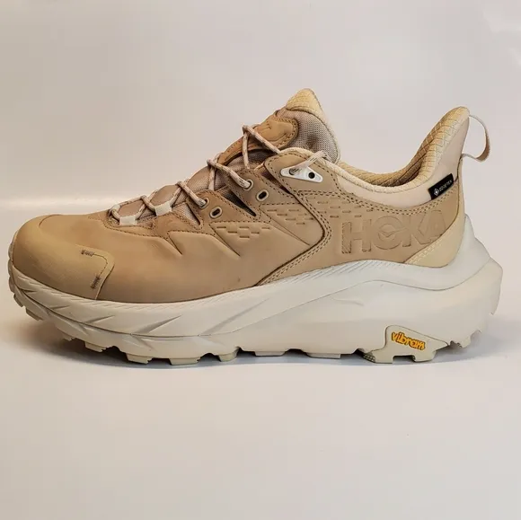 New Hoka One One Kaha 2 GORE-TEX Low Oxford Beige Hiking Shoes Men's Size 11
