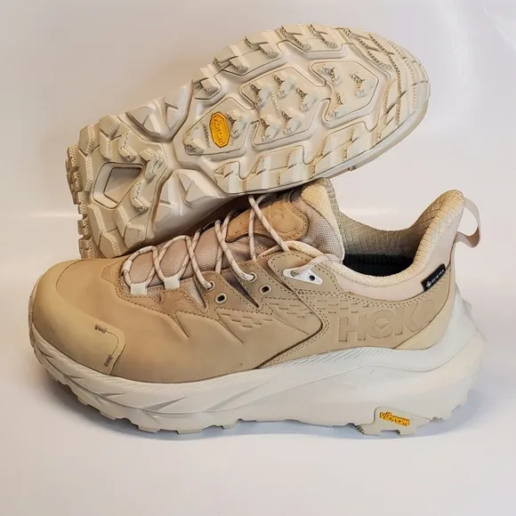 New Hoka One One Kaha 2 GORE-TEX Low Oxford Beige Hiking Shoes Men's Size 11