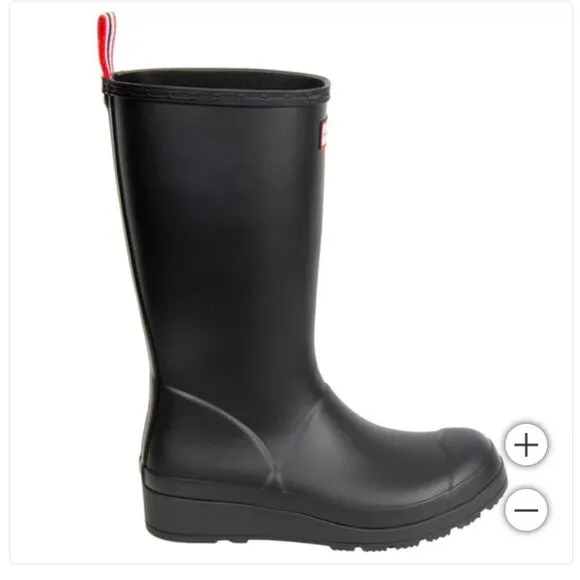 New Hunter Women's‎ Play Tall Rain Boots Waterproof Black Size 8