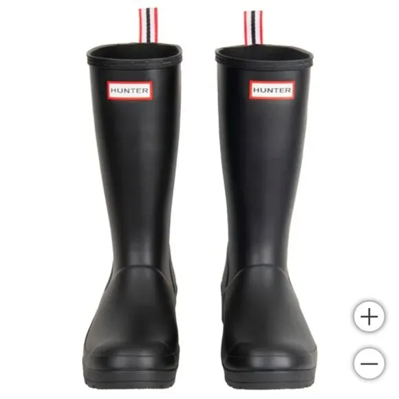 New Hunter Women's‎ Play Tall Rain Boots Waterproof Black Size 8