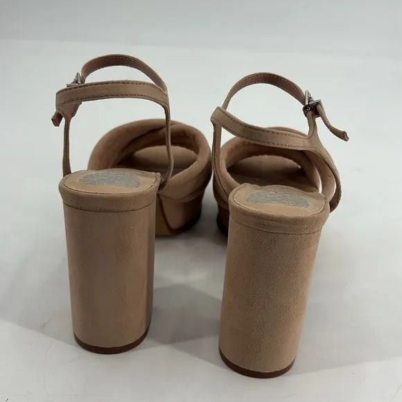 New in box Vince Camuto nude Plato’s suede sandals size 9.5