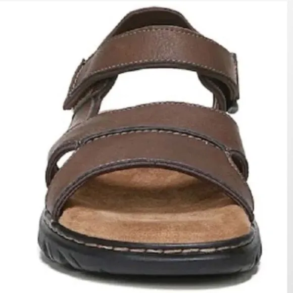 New Men Brown Fisherman Sandals Hiking Shoes Dr. Scholls Size 10