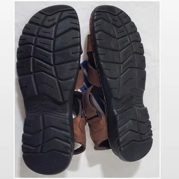 New Men Brown Fisherman Sandals Hiking Shoes Dr. Scholls Size 10
