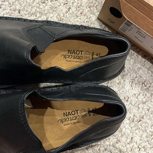 NEW NAOT Men's Eiger Slip On Shoes Soft Black Leather Men's Sz 13