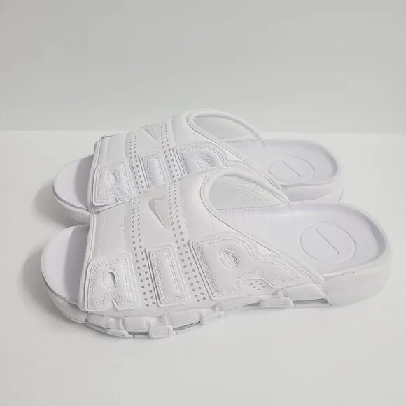 NEW Nike Air More Uptempo Slides Sandals FD9884-101 Size 13 White
