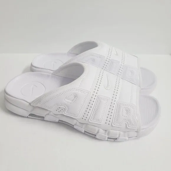 NEW Nike Air More Uptempo Slides Sandals FD9884-101 Size 13 White