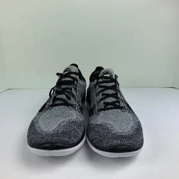 NEW Nike Free RN Flyknit Men's Running Shoes Oreo Black White 942838-101 10, 12