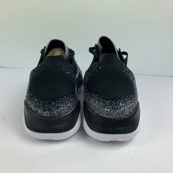 NEW Nike Free RN Flyknit Men's Running Shoes Oreo Black White 942838-101 10, 12