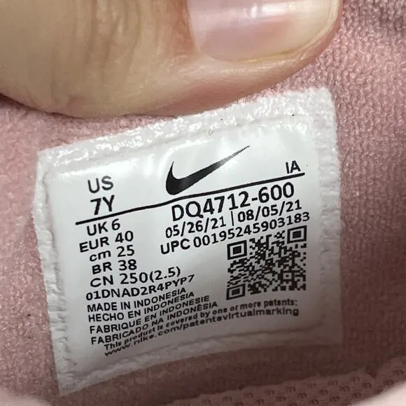 New Nike Free Run 2 GS Youth Size 7Y Pink/White Lace Up Athletic Shoes EUC