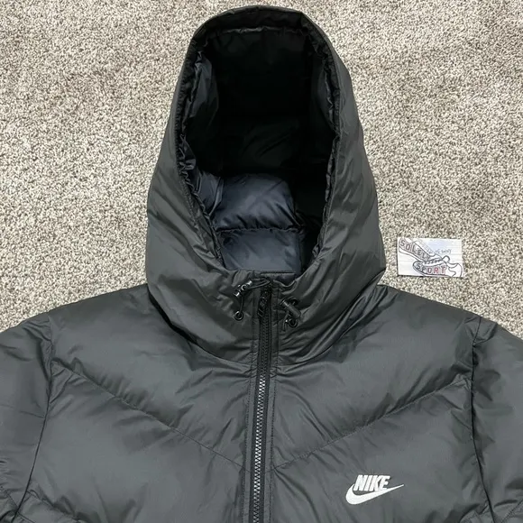 New Nike Storm Fit Windrunner Primaloft Hooded Puffer Jacket Black Mens XL