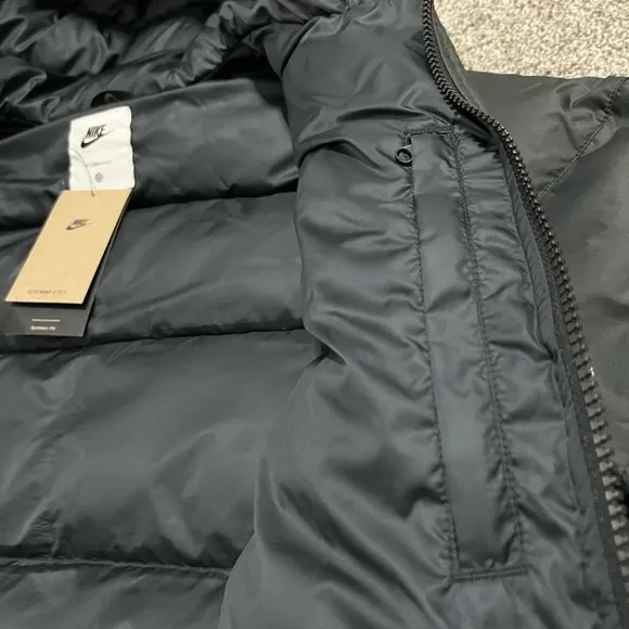 New Nike Storm Fit Windrunner Primaloft Hooded Puffer Jacket Black Mens XL