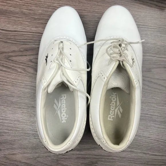 NEW Reebok White Saddle Oxfords Golf Shoes 9 W