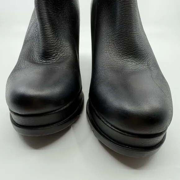 NEW SOREL Blake Chelsea Boots Women 7.5‎ Waterproof Leather Block Heel Black