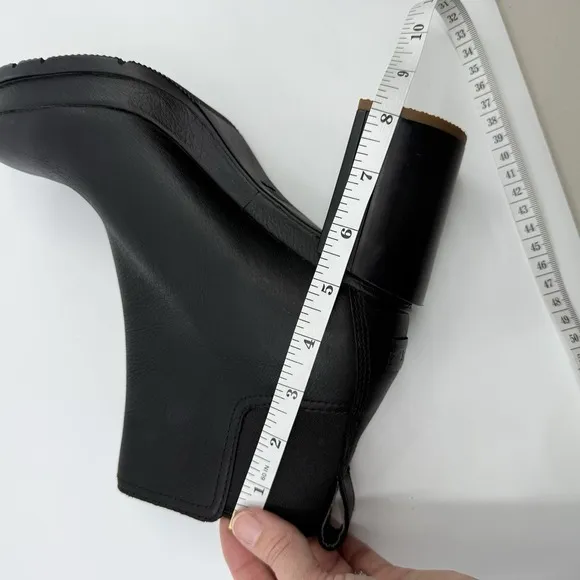 NEW SOREL Blake Chelsea Boots Women 7.5‎ Waterproof Leather Block Heel Black