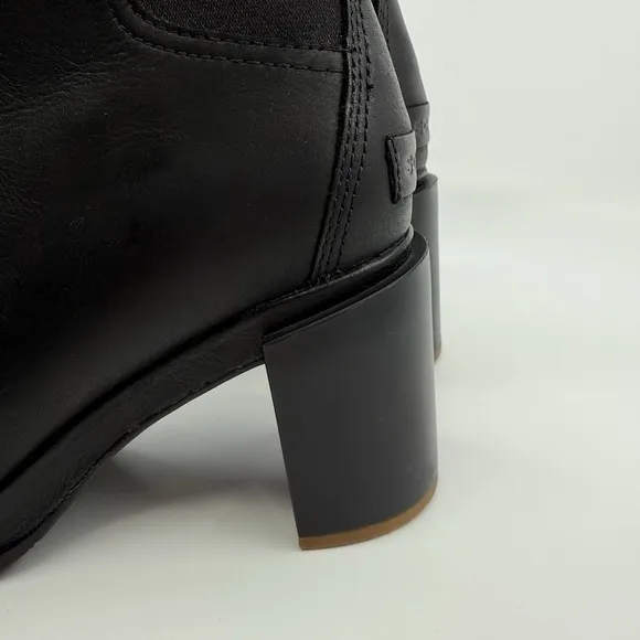 NEW SOREL Blake Chelsea Boots Women 7.5‎ Waterproof Leather Block Heel Black