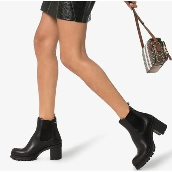 NEW SOREL Blake Chelsea Boots Women 7.5‎ Waterproof Leather Block Heel Black