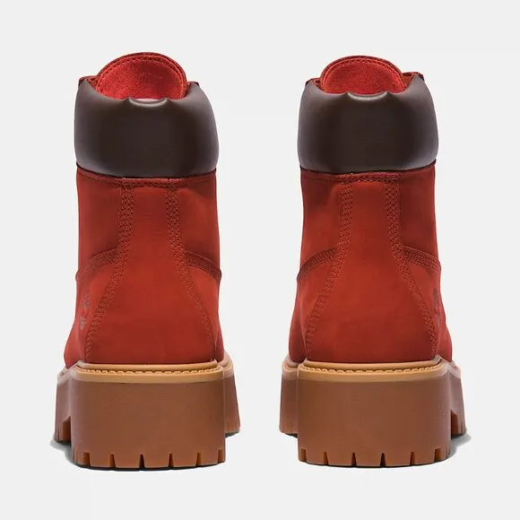 NEW TIMBERLAND Leather Waterproof Chunky Sole Boots chili oil for women 864tn