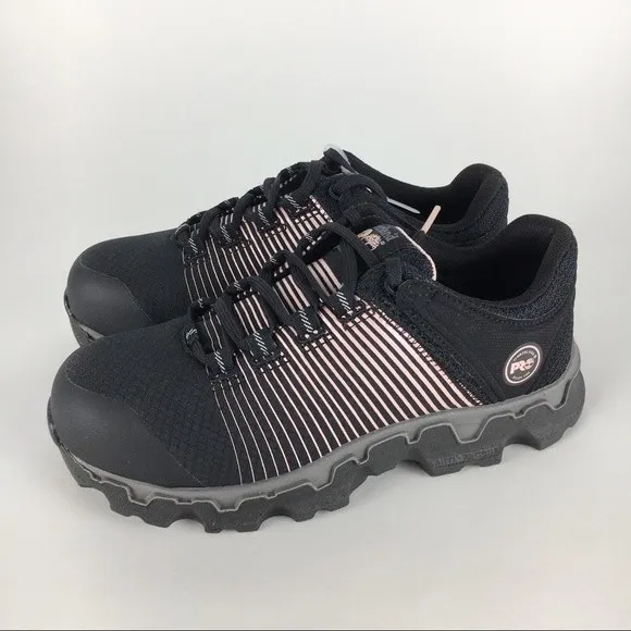 NEW Timberland Women's Pro Alloy Toe Safety Work Shoes Pink &amp; Black Size 6.5