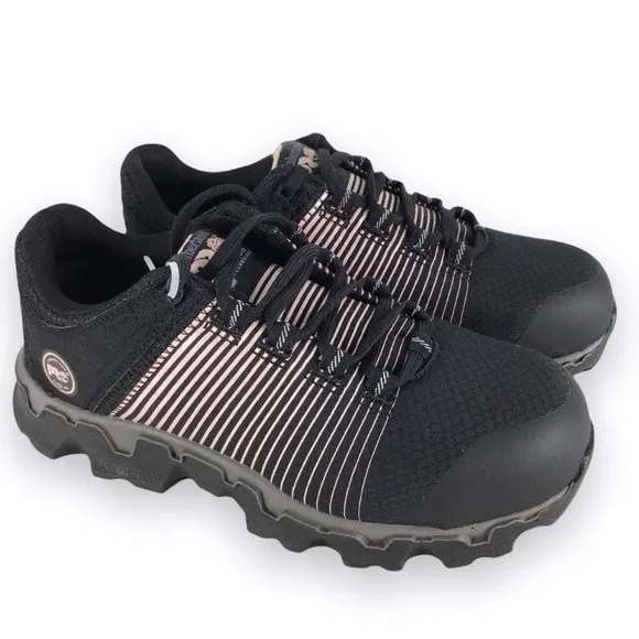 NEW Timberland Women's Pro Alloy Toe Safety Work Shoes Pink &amp; Black Size 6.5