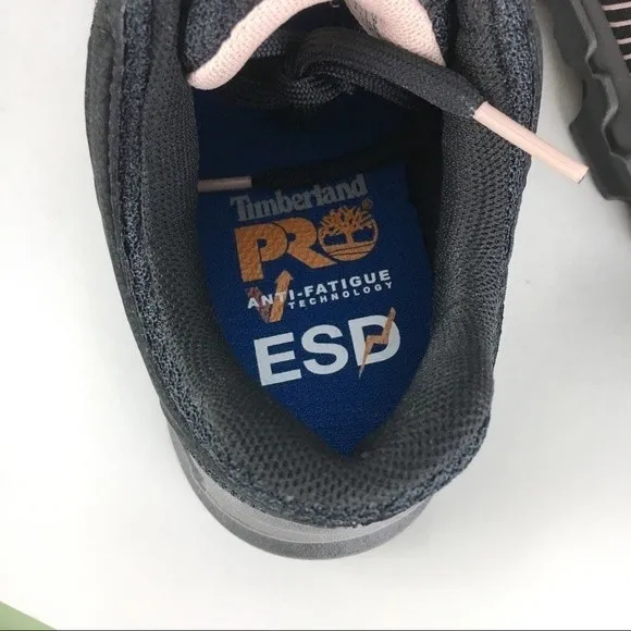 NEW Timberland Women's Pro Alloy Toe Safety Work Shoes Pink &amp; Black Size 6.5