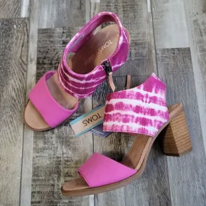 New Toms Fushsia Rose Majorca Cut Out Sandals Size 7