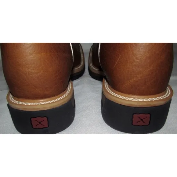 New Twisted X Cherry Red Cross Steel Toe 12&quot; Work Cowboy Boots Mens Size 11 D