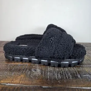 NEW UGG Cozette Curly Womens Size 6 Indoor Outdoor Slippers Slip On Shoes Black