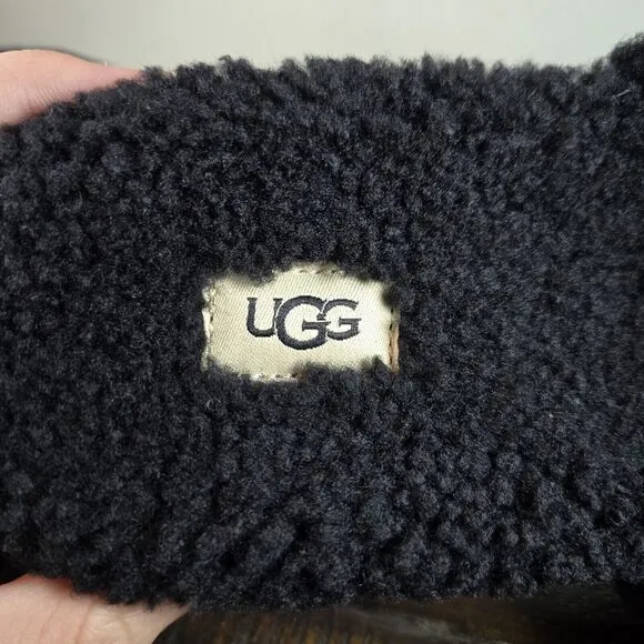 NEW UGG Cozette Curly Womens Size 6 Indoor Outdoor Slippers Slip On Shoes Black