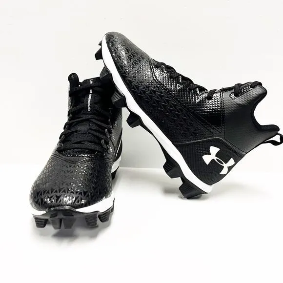NEW Under Armour Hammer Mid JR Football Cleats Shoes Kids Size 4.5