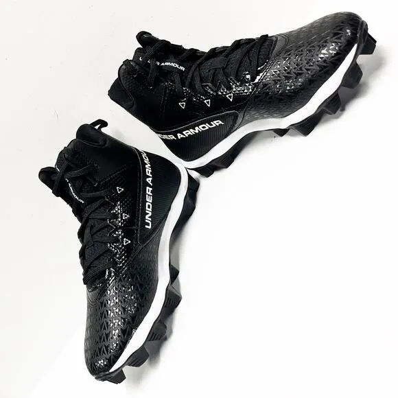 NEW Under Armour Hammer Mid JR Football Cleats Shoes Kids Size 4.5