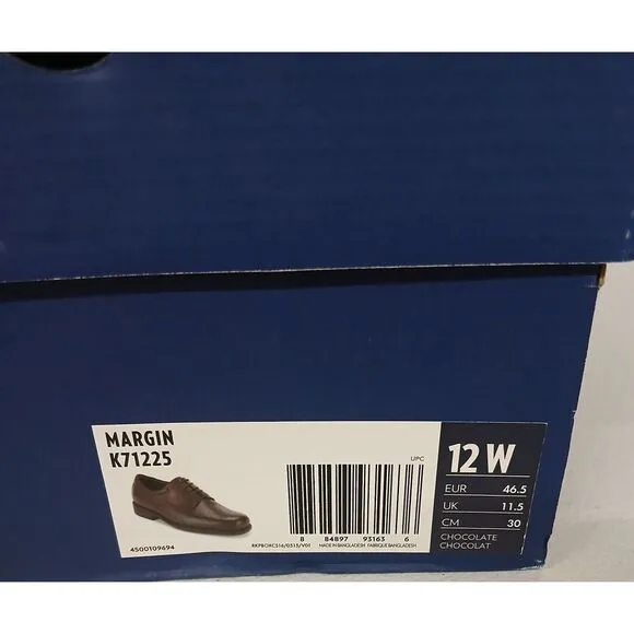New With Box Rock Port Margin Style K1225 Dress Shoes Business Mens Sz  12W #597