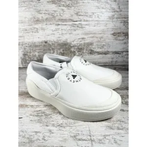 NEW Womens Adidas By Stella McCartney Court Slip-On Sneakers White Sz 8 Athletic